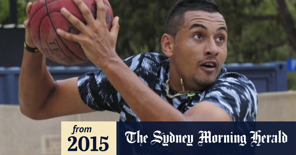 Nick Kyrgios shows off his skills on a different kind of court with